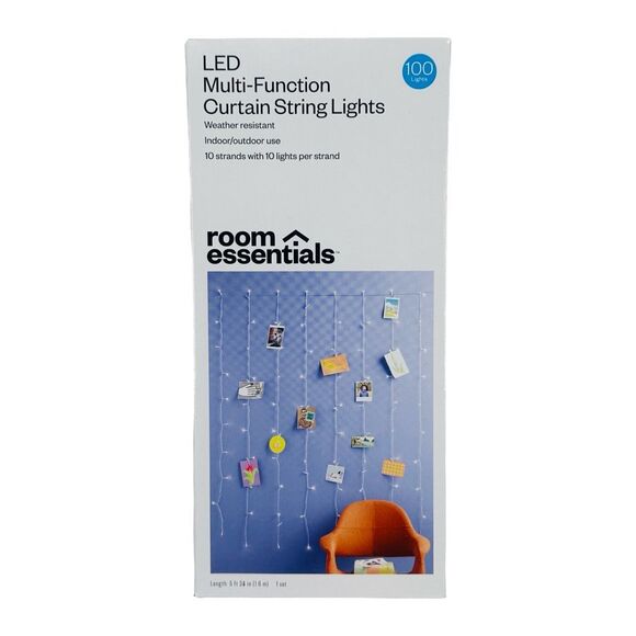 Room Essentials LED Multi-Function Curtain String Lights - 100 Lights - 2 Boxes - Picture 3 of 4